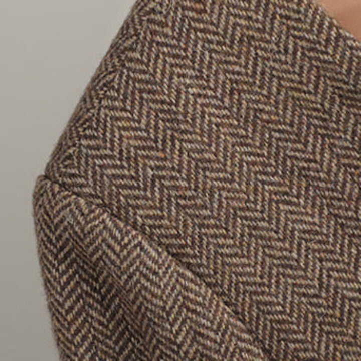 MADDIE™ HERRIGBONE WOOL BLAZER