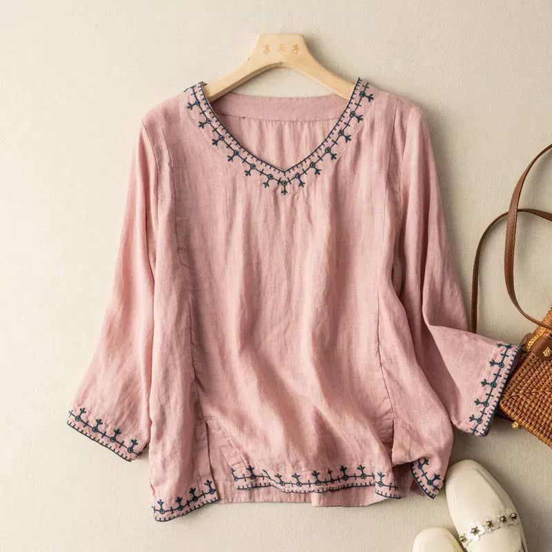 MELISSA LINEN BLOUSE