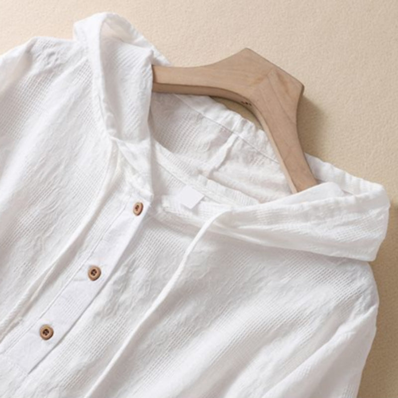 SHATO™ HOODED LINEN SHIRT