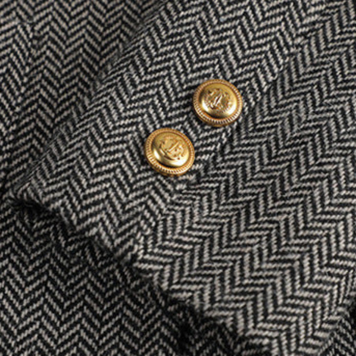 MADDIE™ HERRIGBONE WOOL BLAZER