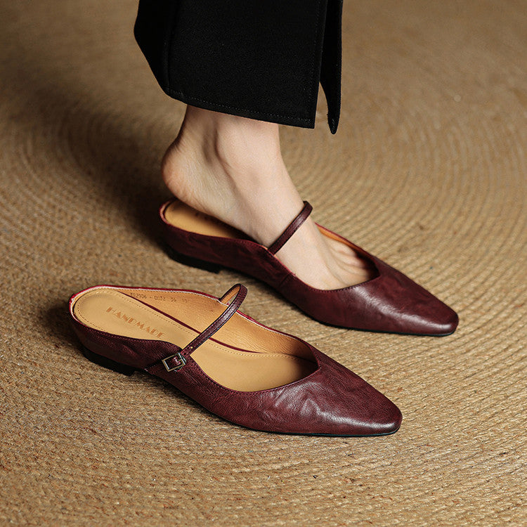 DANIELLA GENUINE LEATHER MULES