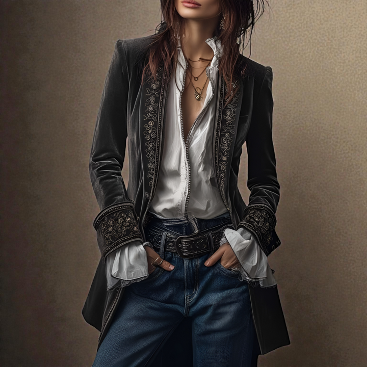 VICTORIA | EMBROIDERED VELVET JACKET