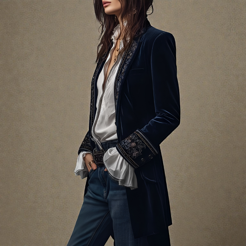 VICTORIA | EMBROIDERED VELVET JACKET