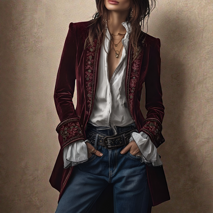 VICTORIA | EMBROIDERED VELVET JACKET