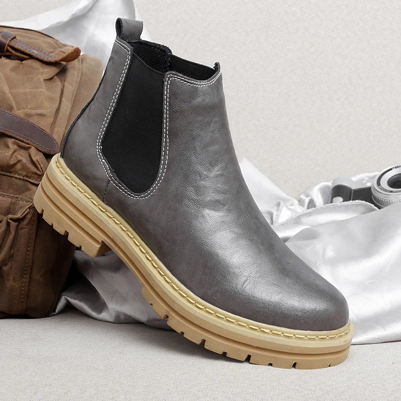 GENUINE LEATHER CHELSEA BOOTS