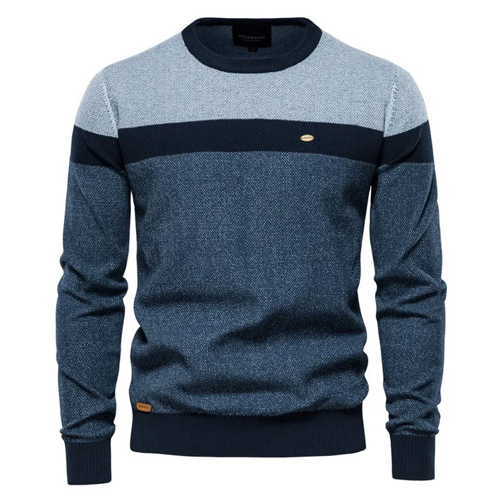 Norwin Men's Knit Jacket with Crew Neck, Soft Cotton Comfort