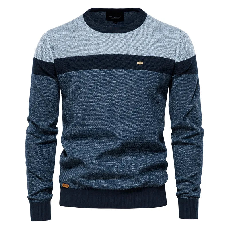 Norwin Men's Knit Jacket with Crew Neck, Soft Cotton Comfort
