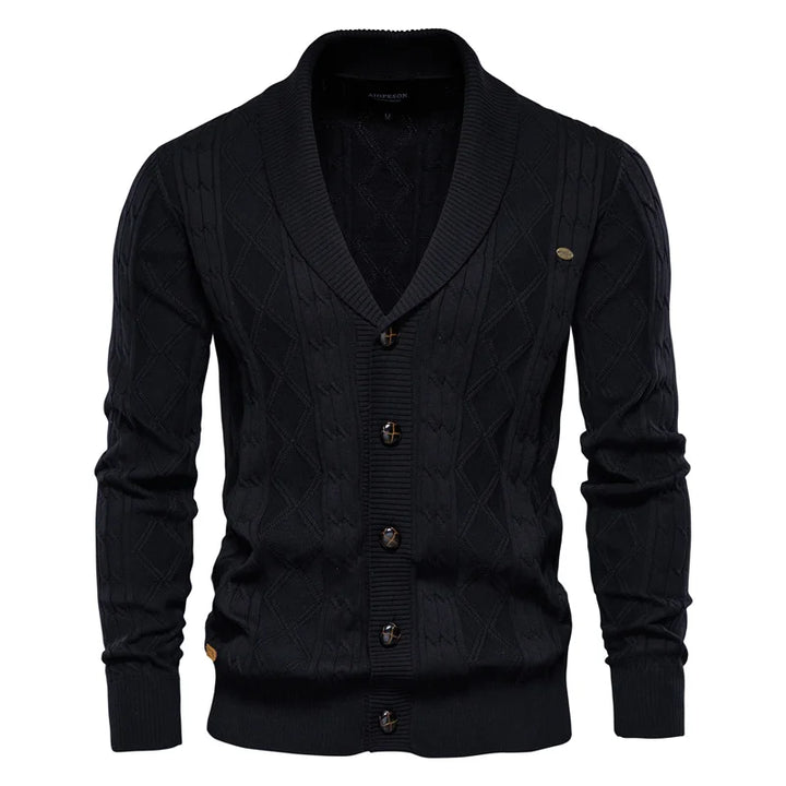 Waldemar Men's Slim Fit Cardigan with Button Placket
