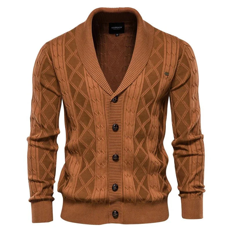 Waldemar Men's Slim Fit Cardigan with Button Placket