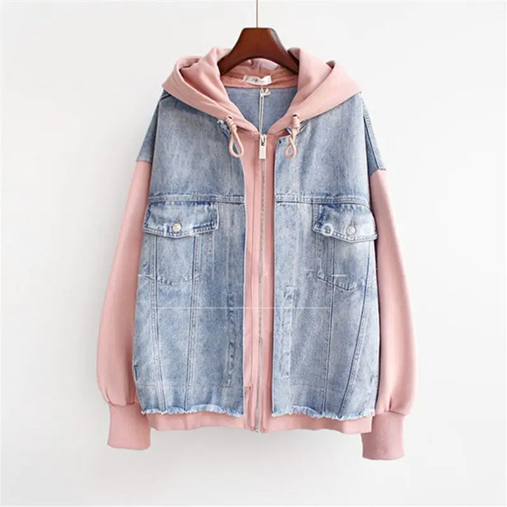 TWO-PIECE DENIM HOODIE