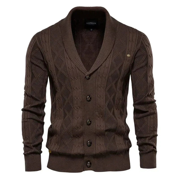 Waldemar Men's Slim Fit Cardigan with Button Placket