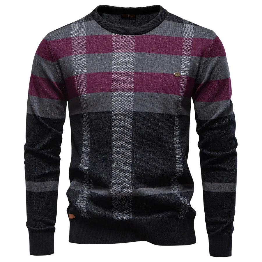 Rosenfeld Premium Men's Knit Sweater with Diamond Pattern