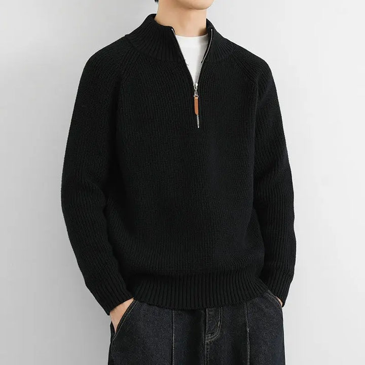 HERITAGE HALF ZIPPED SWEATER