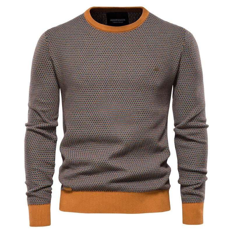 Steinmann Men's Checkered Pullover - Slim Fit Soft Cotton, Multiple Colors