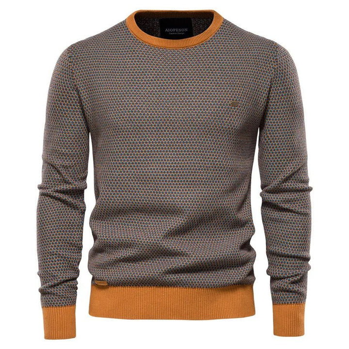 Steinmann Men's Checkered Pullover - Slim Fit Soft Cotton, Multiple Colors