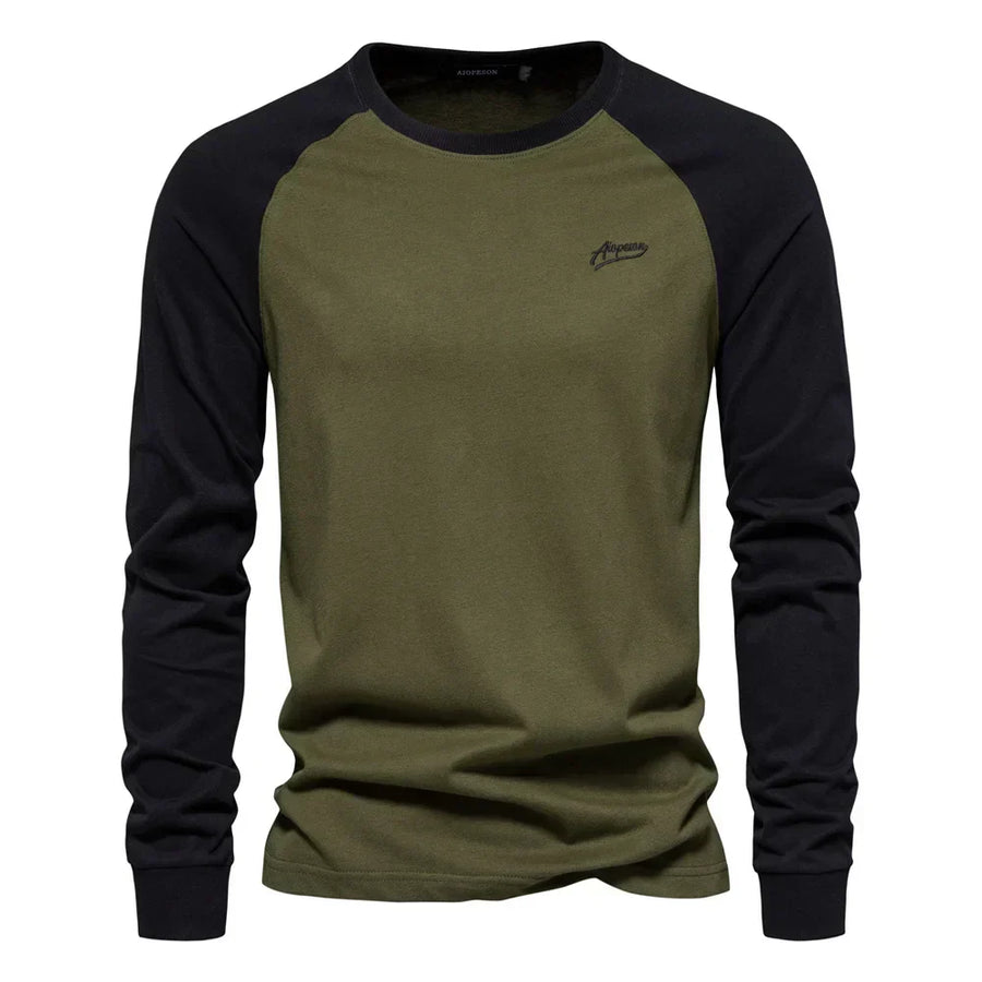 Lambert Longsleeve Raglan Shirt – Soft Breathable Cotton, Slim Fit