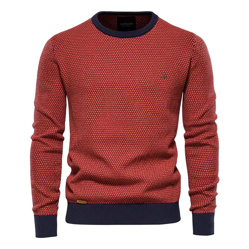 Steinmann Men's Checkered Pullover - Slim Fit Soft Cotton, Multiple Colors