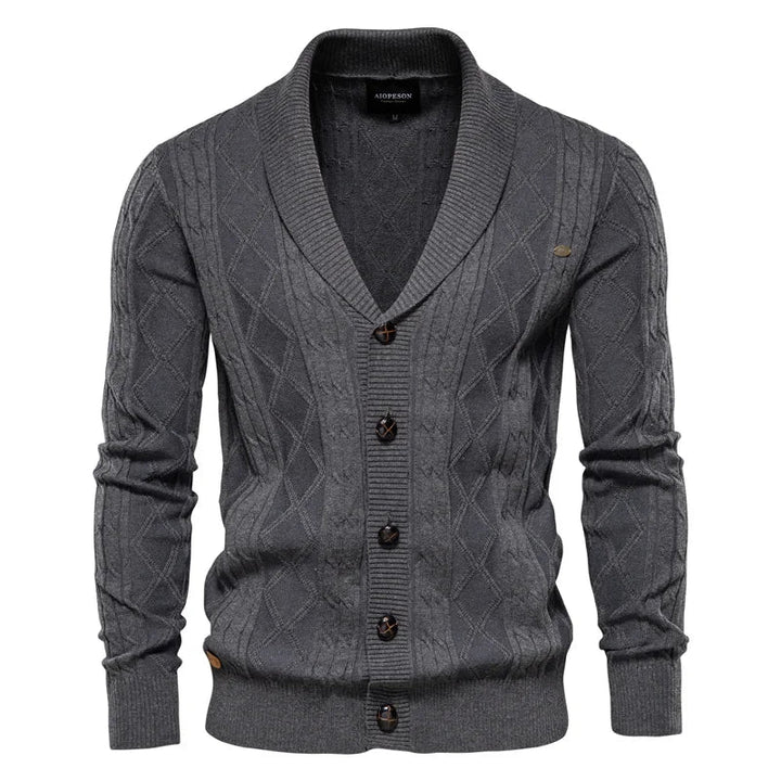Waldemar Men's Slim Fit Cardigan with Button Placket