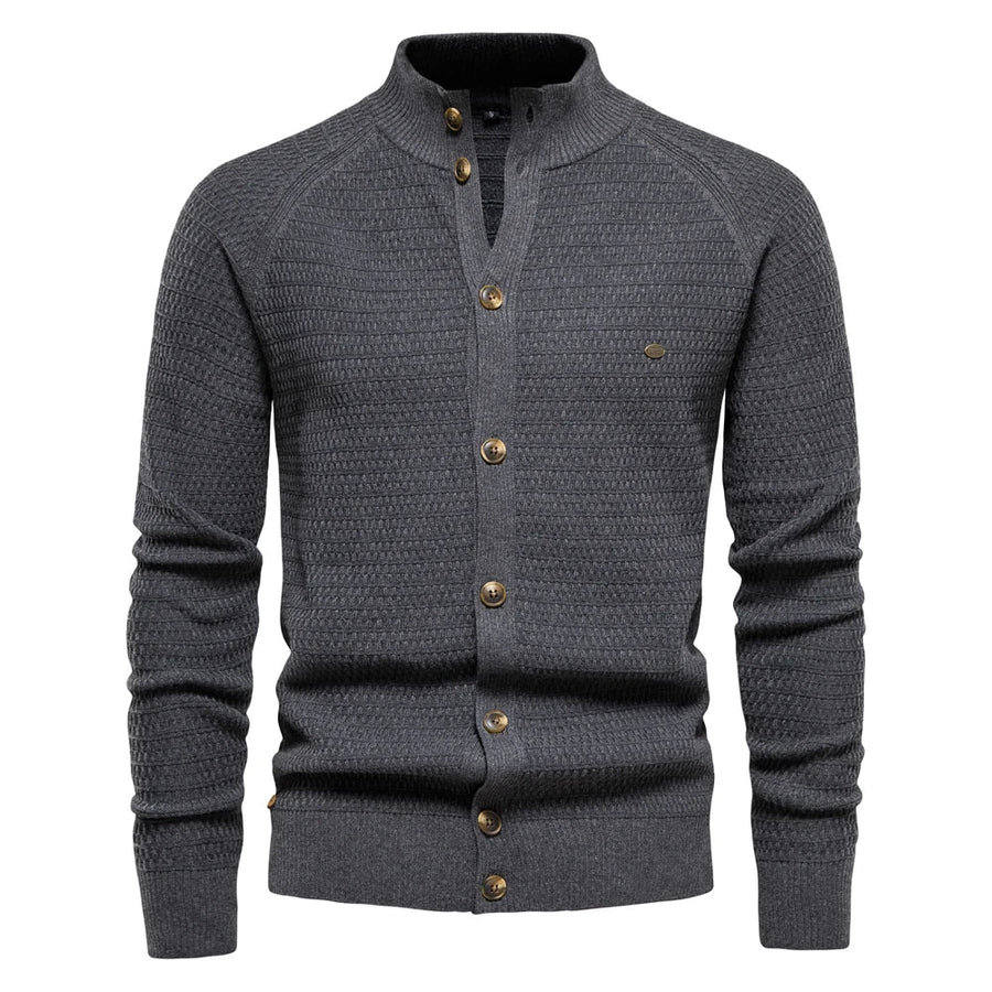 Ottmar Premium Cotton Cardigan - Slim Fit V-Neck for Men