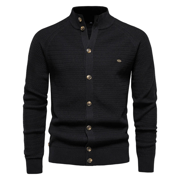 Ottmar Premium Cotton Cardigan - Slim Fit V-Neck for Men