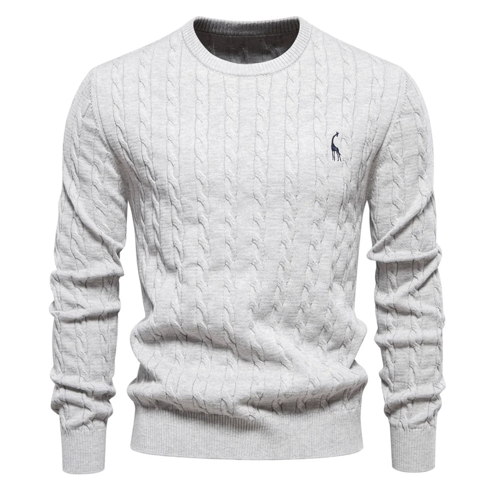 Falkner Strickmodern Herrenpullover Classic Cable Knit Sweater for Men