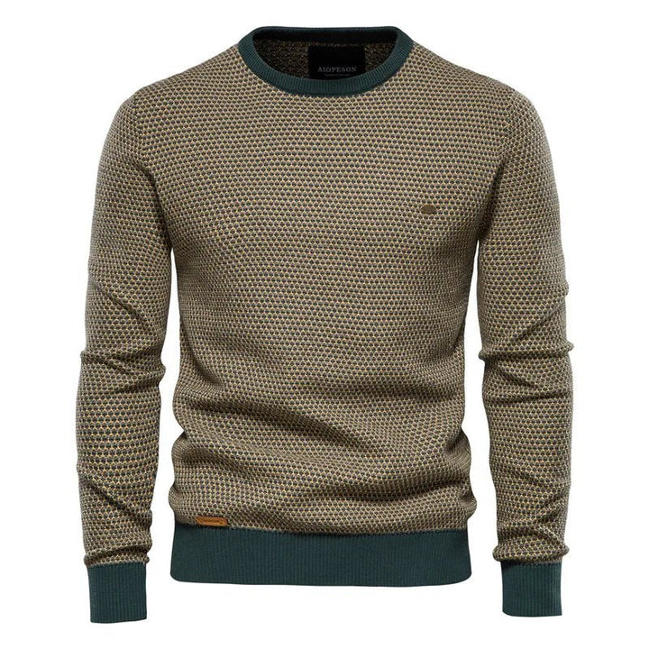 Steinmann Men's Checkered Pullover - Slim Fit Soft Cotton, Multiple Colors