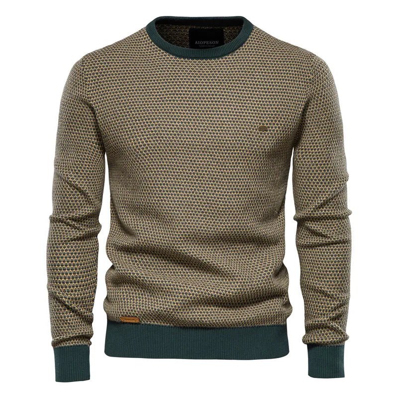 Steinmann Men's Checkered Pullover - Slim Fit Soft Cotton, Multiple Colors