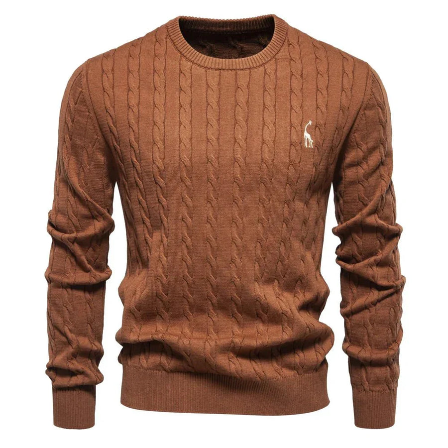 Falkner Strickmodern Herrenpullover Classic Cable Knit Sweater for Men