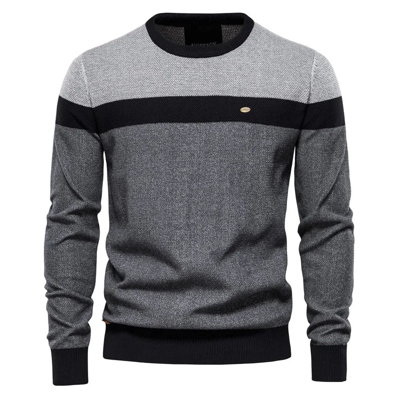Norwin Men's Knit Jacket with Crew Neck, Soft Cotton Comfort