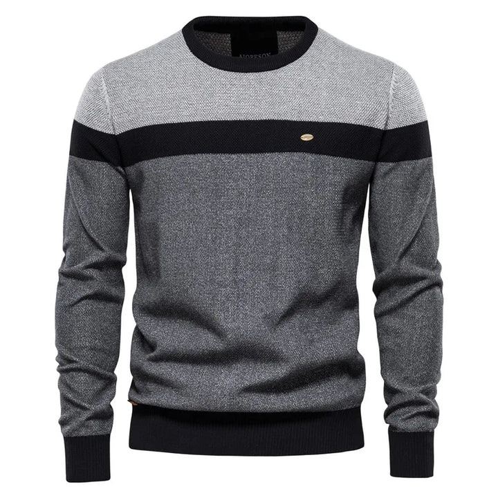 Norwin Men's Knit Jacket with Crew Neck, Soft Cotton Comfort