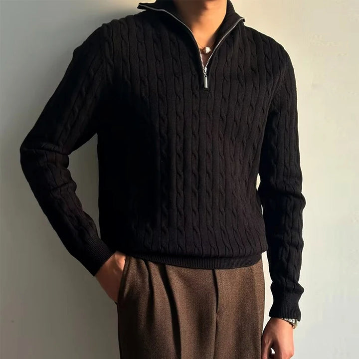 RENZO HALF-ZIP SWEATER