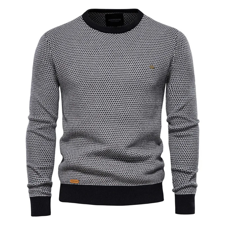 Steinmann Men's Checkered Pullover - Slim Fit Soft Cotton, Multiple Colors