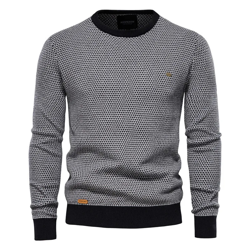 Steinmann Men's Checkered Pullover - Slim Fit Soft Cotton, Multiple Colors