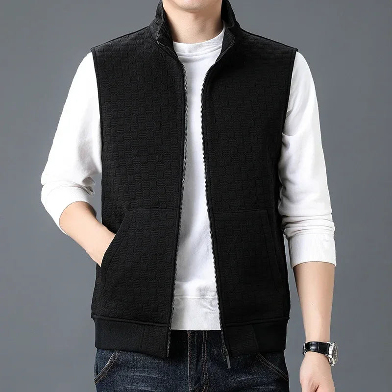 ATHLETIC TEXTURED ZIP VEST