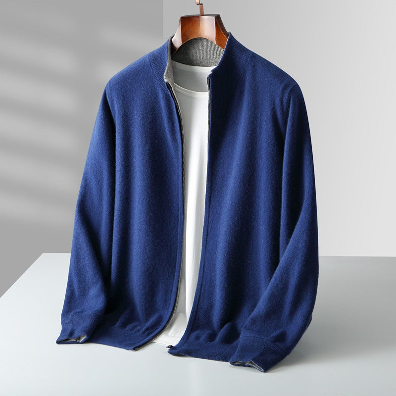 NOAM CASHMERE ZIP CARDIGAN