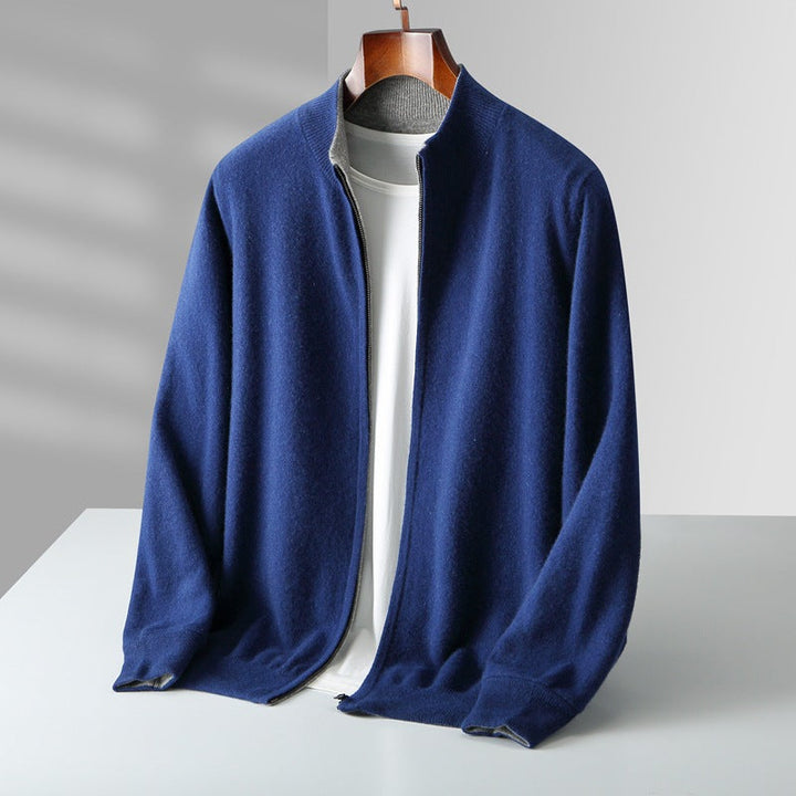 NOAM CASHMERE ZIP CARDIGAN