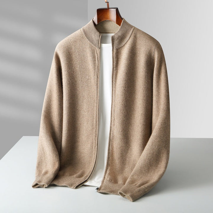 NOAM CASHMERE ZIP CARDIGAN