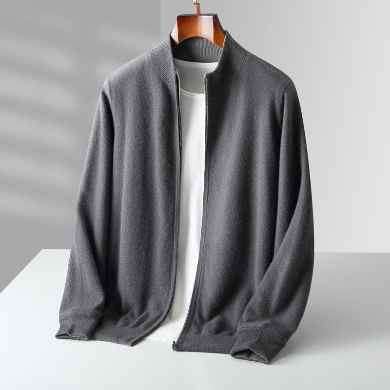 NOAM CASHMERE ZIP CARDIGAN