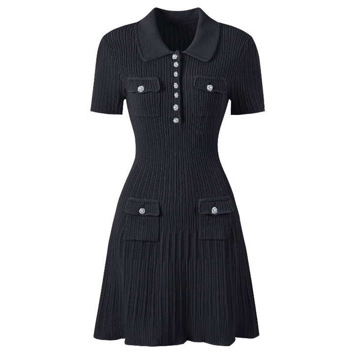 CELESTE™ BUTTON MINI DRESS