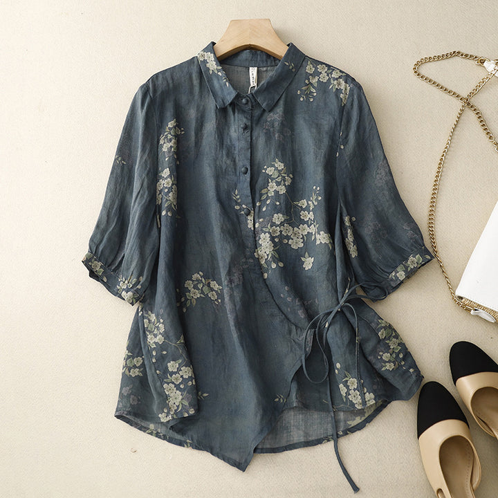 CAMILA LINEN BLOUSE