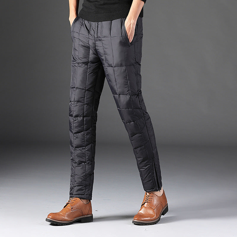 SLIM FIT QUILED PANTS