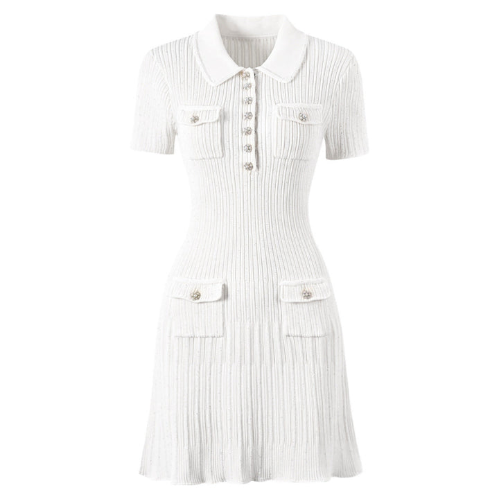 CELESTE™ BUTTON MINI DRESS