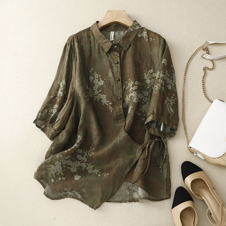 CAMILA LINEN BLOUSE
