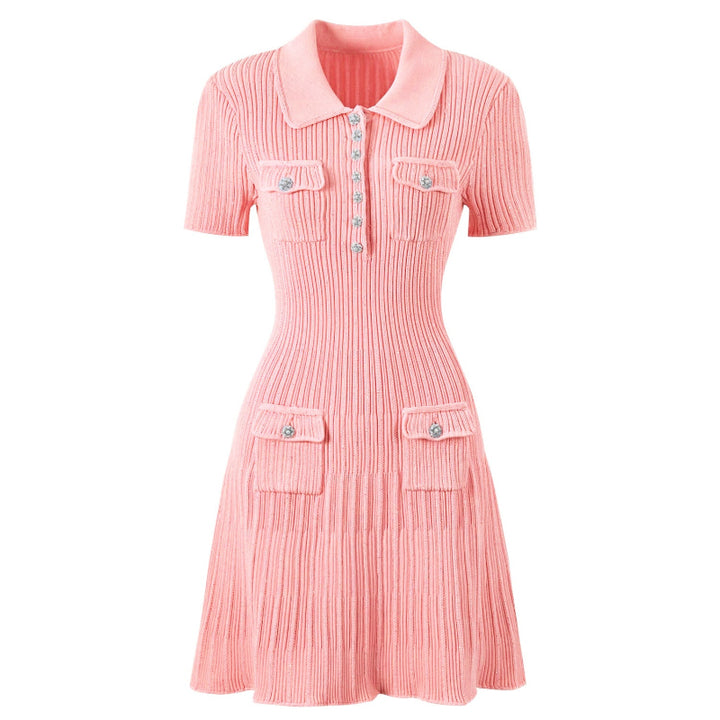 CELESTE™ BUTTON MINI DRESS