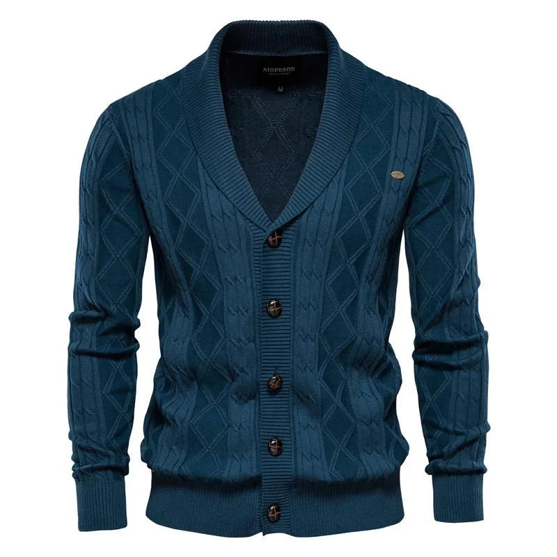 Waldemar Men's Slim Fit Cardigan with Button Placket