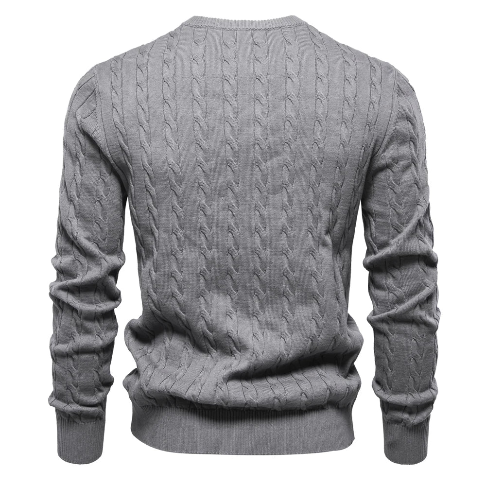 Falkner Strickmodern Herrenpullover Classic Cable Knit Sweater for Men