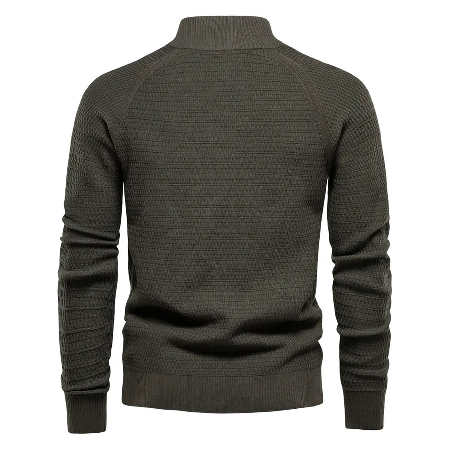 Ottmar Premium Cotton Cardigan - Slim Fit V-Neck for Men