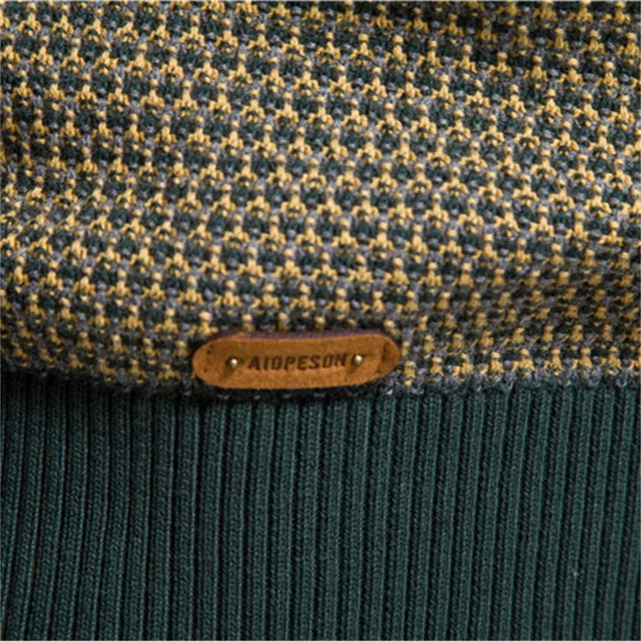 Steinmann Men's Checkered Pullover - Slim Fit Soft Cotton, Multiple Colors