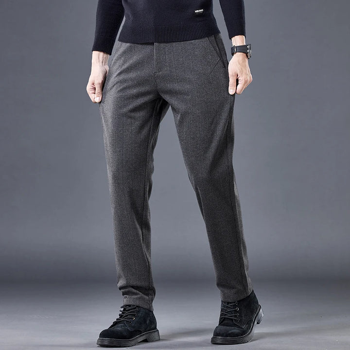 SLIM FIT WOOL PANTS