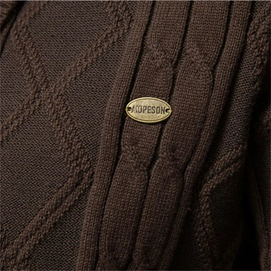 Waldemar Men's Slim Fit Cardigan with Button Placket